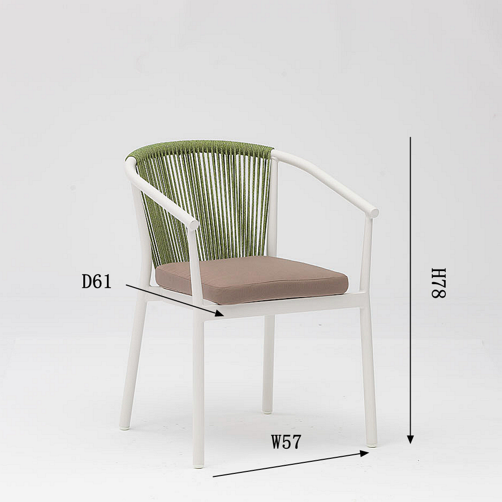 Nouveau Moderne Vente Chaude Corde Art Conception Élastique Doux Dos Coussin En Aluminium Terrasse Plage Jardin Corde Chaise Extérieure Nouveau Moderne Vente Chaude Corde Art Conception Élastique Doux Dos Coussin En Aluminium Terrasse Plage Jardin Corde Chaise Extérieure