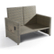 Birdies Factory Dimensions de vente chaudes Double chaise longue en plastique pour plage en rotin avec plastique extérieur