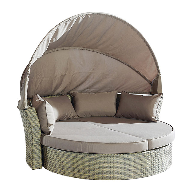 Birdies Factory Double tour avec baldaquin lit de soleil sur la piscine extérieure