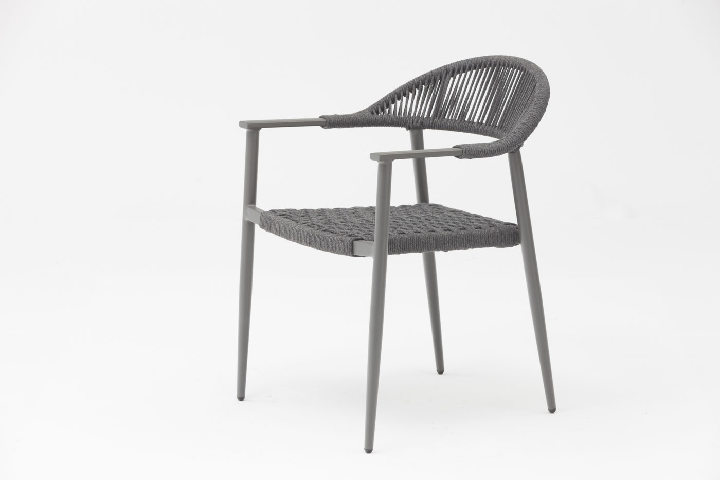 Chaise De Corde Ext&eacute;rieure De Jardin De Terrasse De Cadre En Aluminium Tress&eacute; De Corde Souple &Eacute;lastique Durable De Nouvelle Conception Moderne