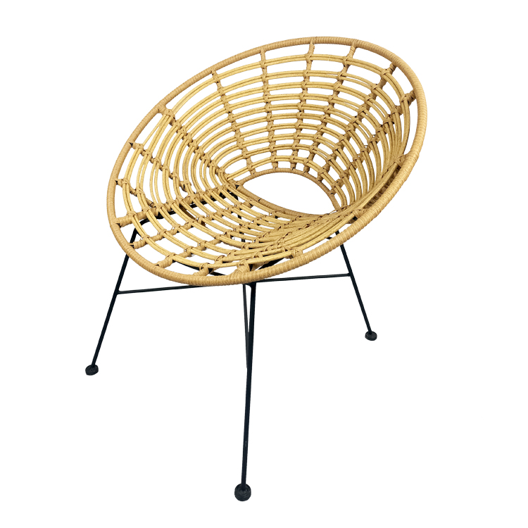 Restaurant en plein air Café à manger en aluminium Jardin à manger Bistro Bar Balcon rotin Canne en osier Chaises en rotin