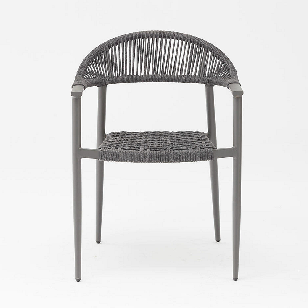 Chaise De Corde Extérieure De Jardin De Terrasse De Cadre En Aluminium Tressé De Corde Souple Élastique Durable De Nouvelle Conception Moderne