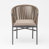 Nouvelle Offre Spéciale Corde Art Design Coussin De Dossier Souple En Aluminium Moderne Terrasse Extérieure Plage Jardin Couleur Corde Chaise