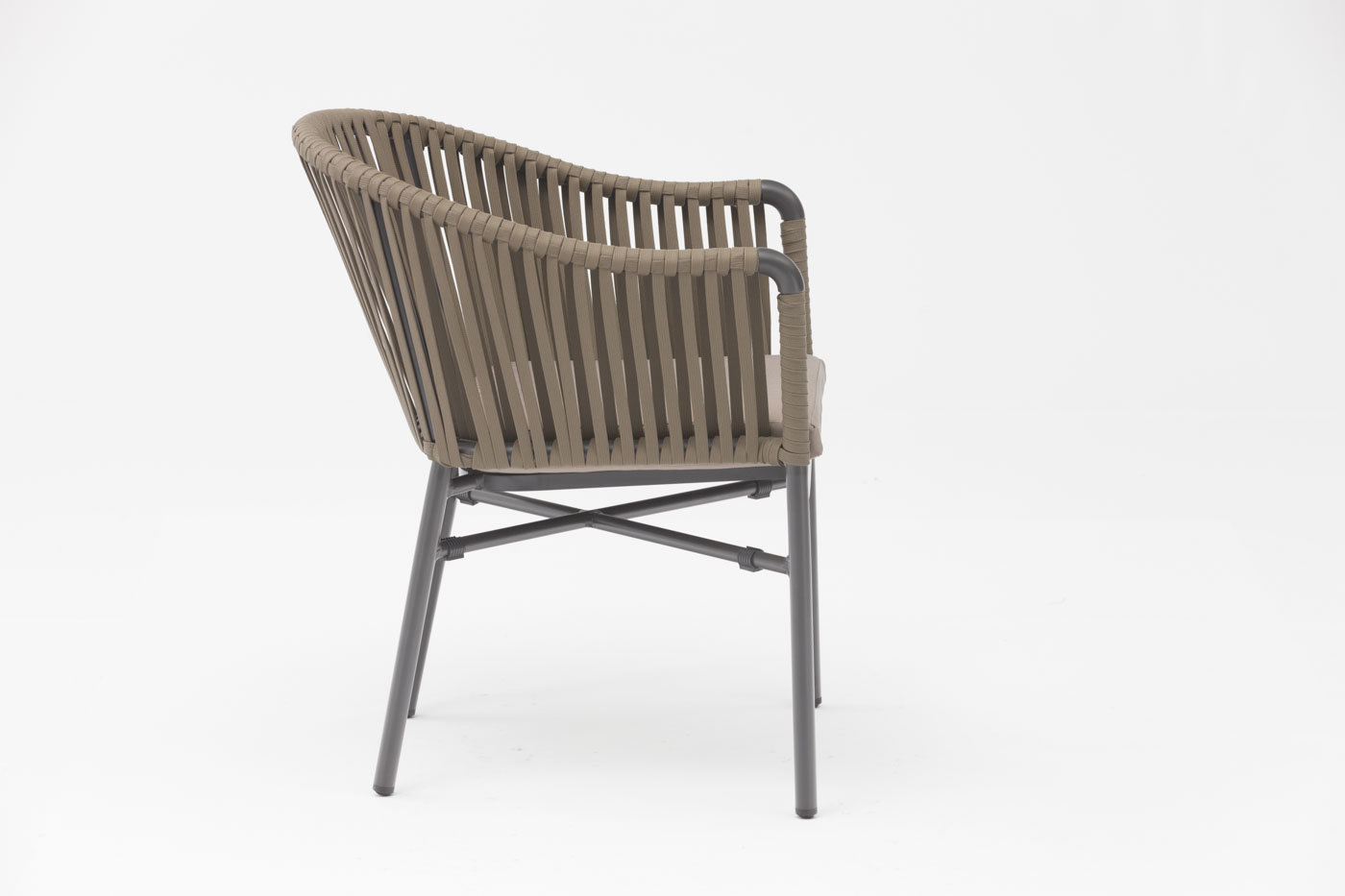 Nouvelle Offre Spéciale Corde Art Design Coussin De Dossier Souple En Aluminium Moderne Terrasse Extérieure Plage Jardin Couleur Corde Chaise