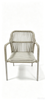 Chaise de loisirs tissée vintage – Fauteuil respirant tissé à la main avec pieds en métal stables pour terrasse et balcon