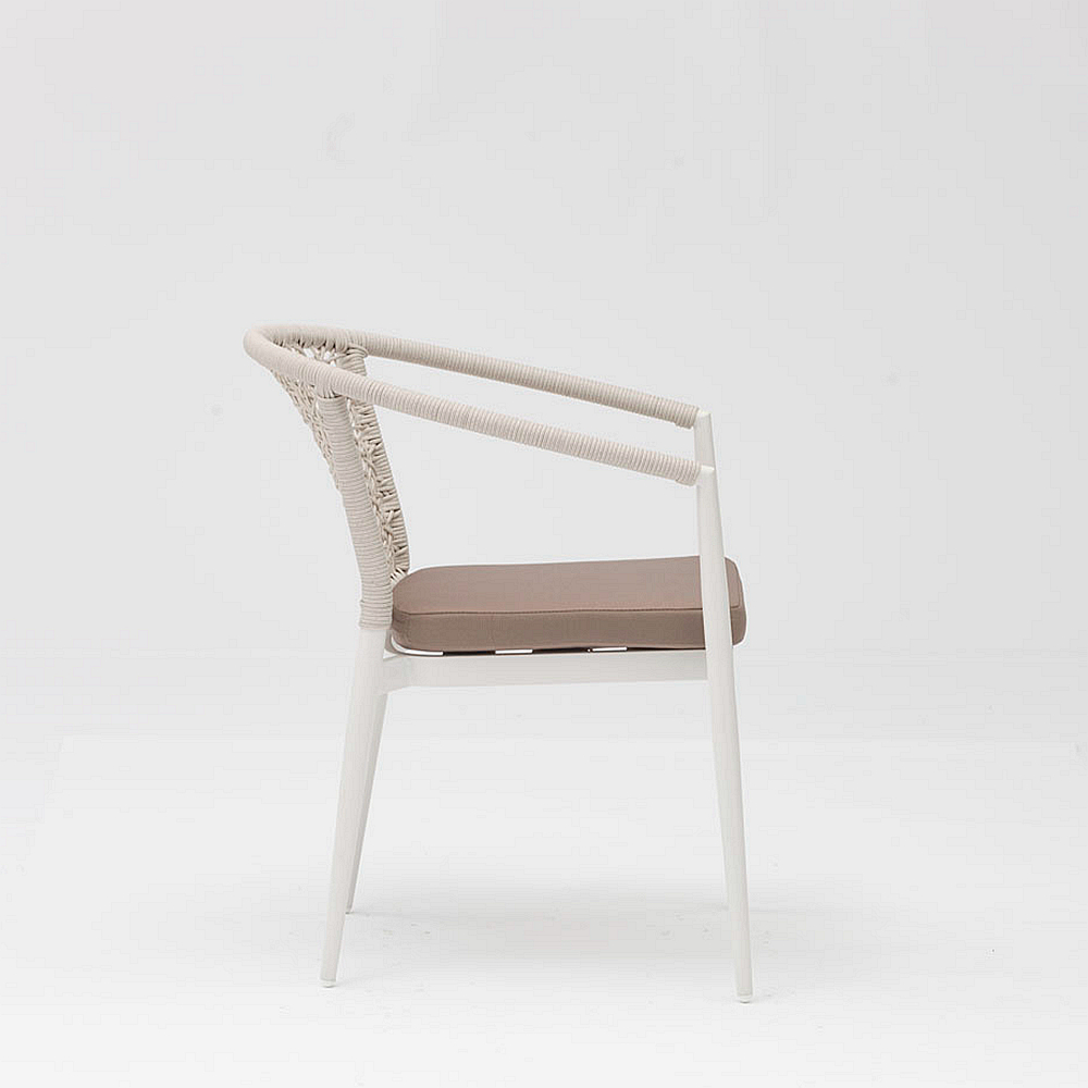 Hot Nouvelle Technologie Design Moderne Rotin Cadre En Aluminium Jardin Terrasse Plage Accoudoir Loisirs Rotin Chaise D'extérieur