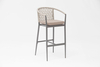 Chaise de Bar moderne en rotin avec cadre en aluminium, nouvelle technologie populaire, accoudoir pour terrasse, fête familiale, loisirs, extérieur