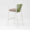 Moderne Nouvelle Offre Spéciale Corde Art Design Élastique Doux Coussin De Dos En Aluminium Terrasse Fête Pub Corde Extérieure Chaise De Bar