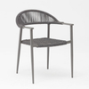 Chaise De Corde Extérieure De Jardin De Terrasse De Cadre En Aluminium Tressé De Corde Souple Élastique Durable De Nouvelle Conception Moderne