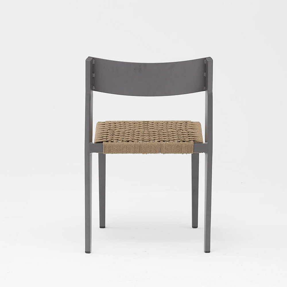 Hot New Moderne Corde Art Design Élastique Doux Dos Coussin En Aluminium Jardin Terrasse Plage Extérieure Corde Chaise