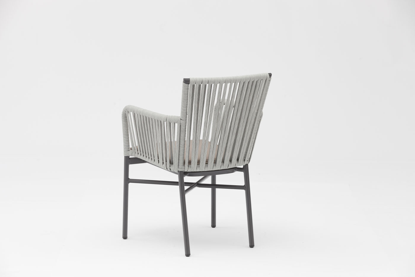 Chaise De Corde Extérieure De Jardin De Terrasse De Cadre En Aluminium Tressé De Corde Souple Élastique De Conception Moderne De Nouvelle Technologie