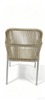 Chaise de loisirs tissée vintage – Fauteuil respirant tissé à la main avec pieds en métal stables pour terrasse et balcon