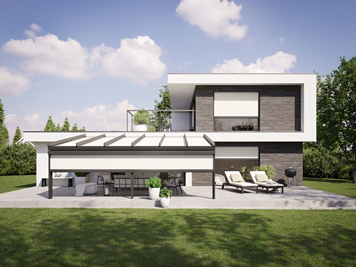 Balcon extérieur occultant automatique motorisé écran solaire rouleau étanche stores intelligents coutume