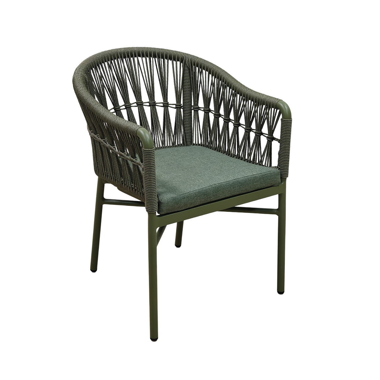 Tables et chaises d'extérieur pour familles d'accueil et terrasses de café en plein air | Meubles tissés en corde en alliage d'aluminium