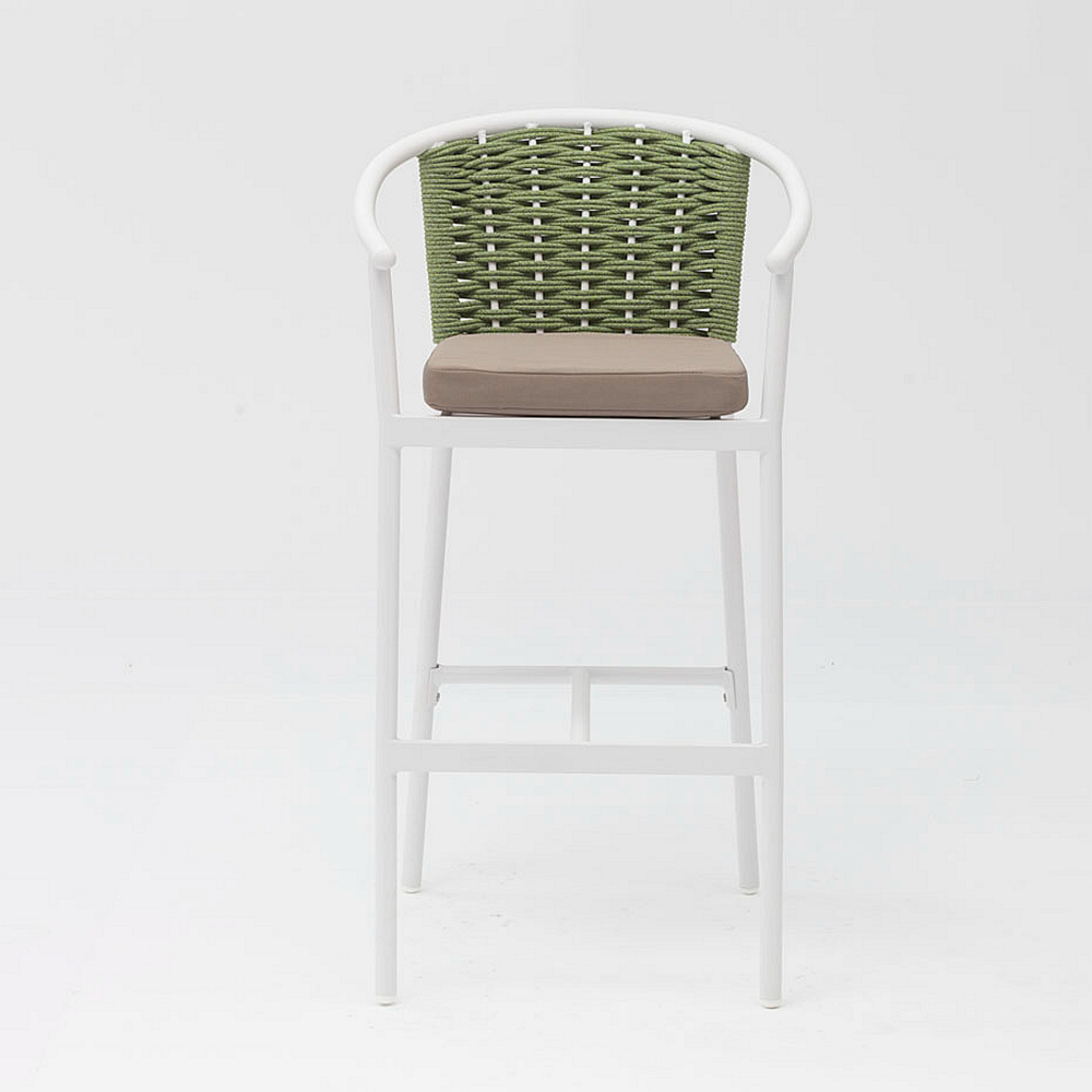 Nouvelle Crème Solaire Durable De Haute Qualité, Imperméable, Moderne, Corde Tissée, Terrasse, Bar De Jardin, Chaise De Bar En Corde Extérieure