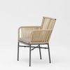 Chaise De Corde Extérieure De Jardin De Terrasse De Cadre En Aluminium Tressé De Corde Souple Élastique De Conception Moderne De Nouvelle Technologie