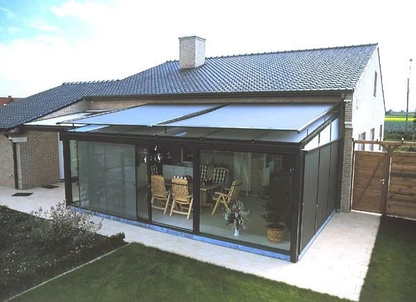 Auvent automatique en aluminium motorisé électrique de fenêtre de toit escamotable faite sur commande de patio extérieur de jardin