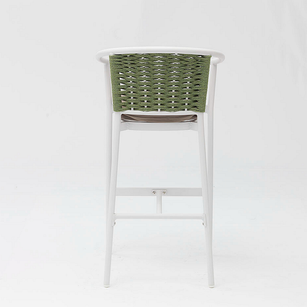 Nouvelle Crème Solaire Durable De Haute Qualité, Imperméable, Moderne, Corde Tissée, Terrasse, Bar De Jardin, Chaise De Bar En Corde Extérieure