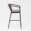 Moderne Nouvelle Offre Spéciale Corde Art Design Élastique Doux Coussin De Dos En Aluminium Terrasse Fête Pub Corde Extérieure Chaise De Bar