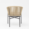 Nouvelle Offre Spéciale Corde Art Design Coussin De Dossier Souple En Aluminium Moderne Terrasse Extérieure Plage Jardin Couleur Corde Chaise