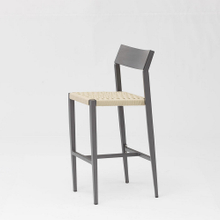 Nouvelle Offre Spéciale Corde Art Design Moderne Élastique Coussin De Dos Souple En Aluminium Jardin Terrasse Pub Chaise De Bar Extérieure