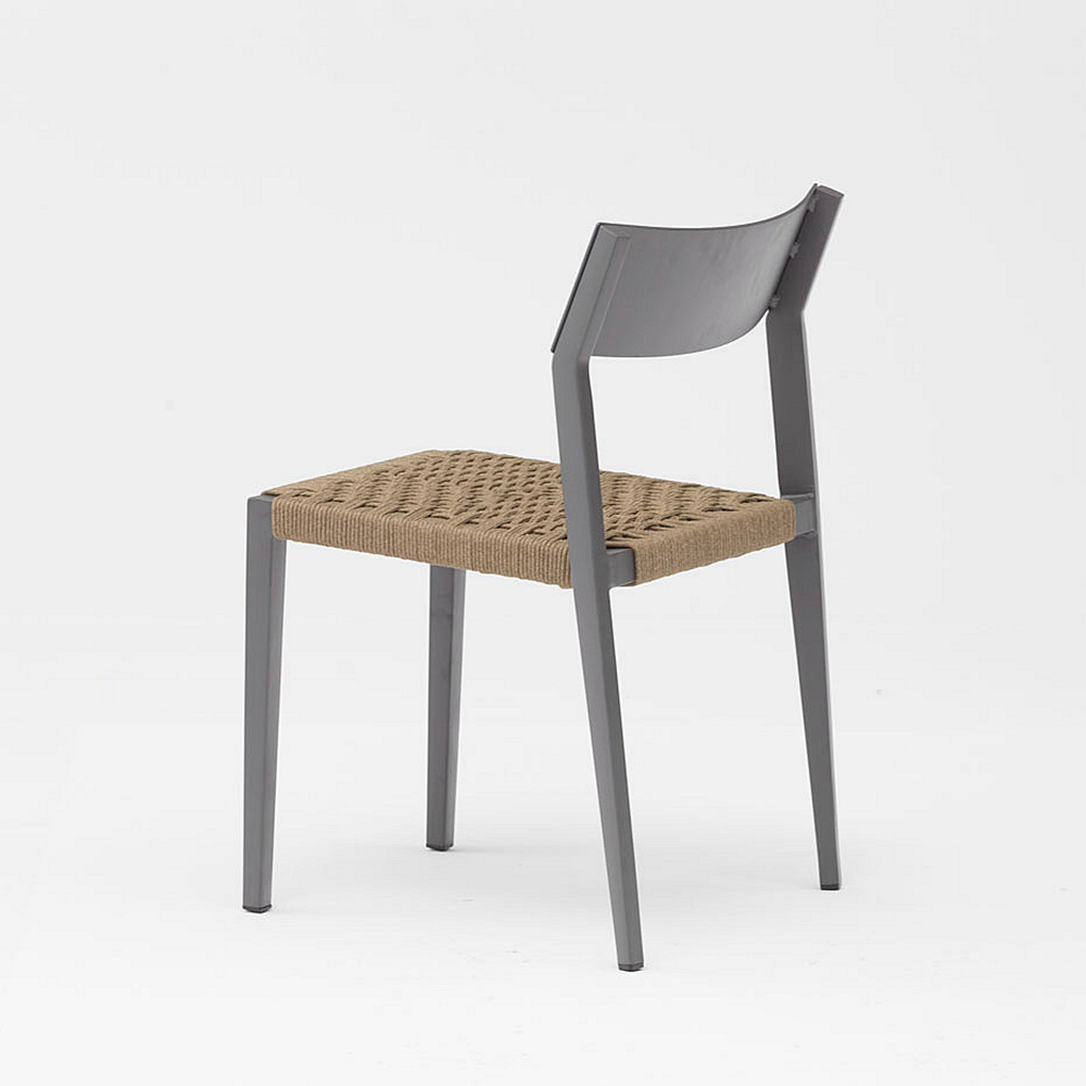 Hot New Moderne Corde Art Design Élastique Doux Dos Coussin En Aluminium Jardin Terrasse Plage Extérieure Corde Chaise