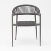 Nouveau Design Durable Corde Souple Élastique Cadre En Aluminium Tressé Moderne Jardin Terrasse Corde Chaise D'extérieur