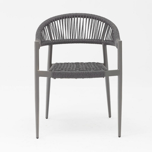 Nouveau Design Durable Corde Souple Élastique Cadre En Aluminium Tressé Moderne Jardin Terrasse Corde Chaise D'extérieur
