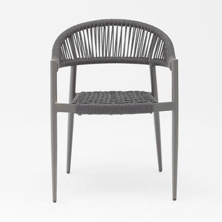 Nouveau Design Durable Corde Souple Élastique Cadre En Aluminium Tressé Moderne Jardin Terrasse Corde Chaise D'extérieur