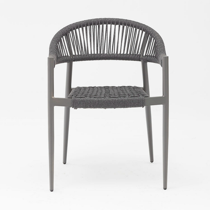 Nouveau Design Durable Corde Souple Élastique Cadre En Aluminium Tressé Moderne Jardin Terrasse Corde Chaise D'extérieur