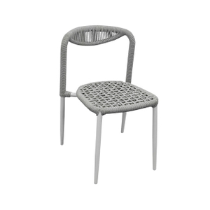 Table et chaise d'extérieur, balcon de cour, jardin en plein air, imperméable et résistant au soleil, chaise en corde entièrement en aluminium, combinaison table à thé et chaise