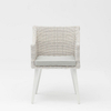 Nouveau Design Artisanal Moderne Rotin Tressé Terrasse Jardin Chaise De Plage Accoudoir Loisirs Rotin Chaise D'extérieur