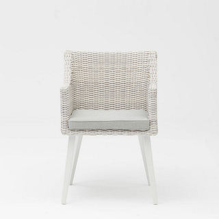 Nouveau Design Artisanal Moderne Rotin Tressé Terrasse Jardin Chaise De Plage Accoudoir Loisirs Rotin Chaise D'extérieur