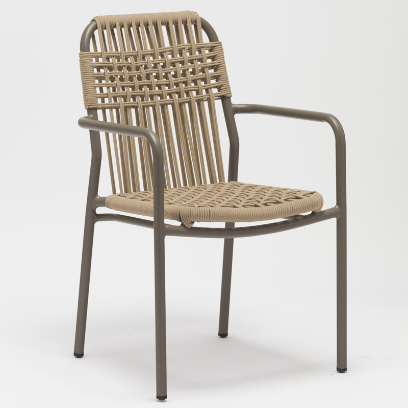 Beaucoup de couleurs confortables et fraîches empilables en aluminium en plein air café balcon jardin corde chaises