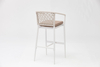Chaise de Bar moderne en rotin avec cadre en aluminium, nouvelle technologie populaire, accoudoir pour terrasse, fête familiale, loisirs, extérieur