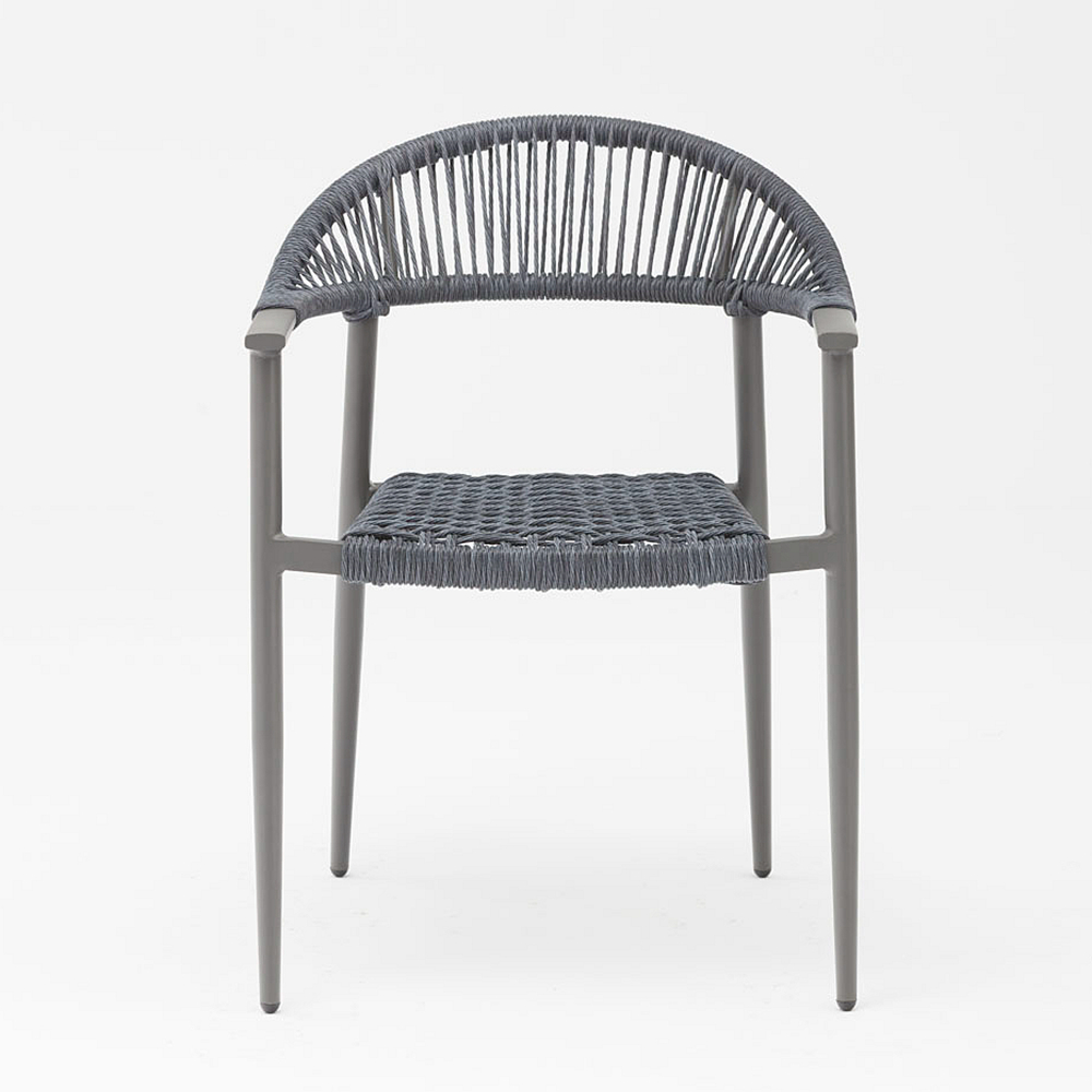 Chaise De Corde Extérieure De Jardin De Terrasse De Cadre En Aluminium Tressé De Corde Souple Élastique Durable De Nouvelle Conception Moderne