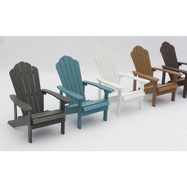 Haute qualité étanche extérieur jardin Patio plage classique pliant salon en plastique dur contreplaqué Adirondack chaises meubles