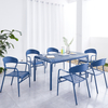 Bistro salle à manger jardin extérieur Restaurant Patio restauration rapide métal aluminium chaises empilables table ensembles meubles