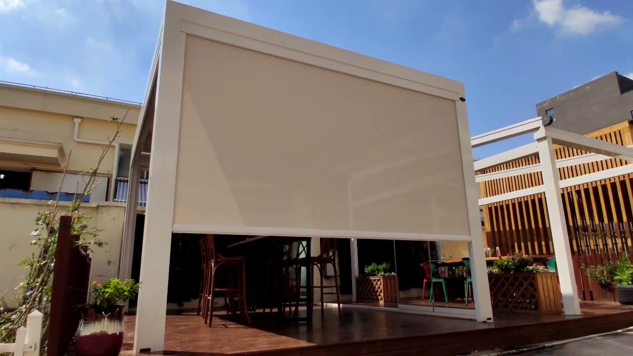 Balcon extérieur occultant automatique motorisé écran solaire rouleau étanche stores intelligents coutume