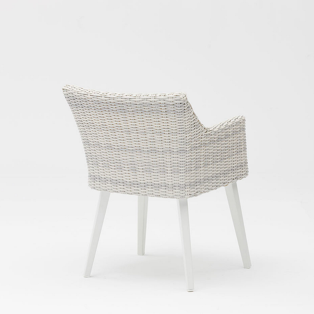 Nouveau Design Artisanal Moderne Rotin Tressé Terrasse Jardin Chaise De Plage Accoudoir Loisirs Rotin Chaise D'extérieur