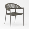 Nouveau Design Durable Corde Souple Élastique Cadre En Aluminium Tressé Moderne Jardin Terrasse Corde Chaise D'extérieur