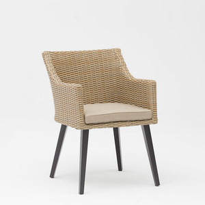 Nouveau Design artisanal moderne rotin Patio jardin couleur chaise de plage accoudoir loisirs rotin chaise extérieure