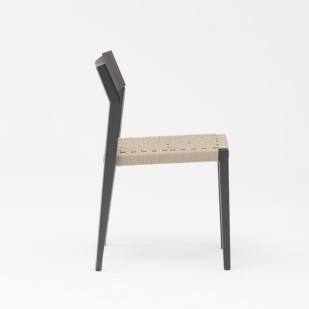 Hot New Moderne Corde Art Design Élastique Doux Dos Coussin En Aluminium Jardin Terrasse Plage Extérieure Corde Chaise