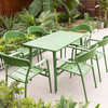 Bistro salle à manger jardin extérieur Restaurant Patio restauration rapide métal aluminium chaises empilables table ensembles meubles