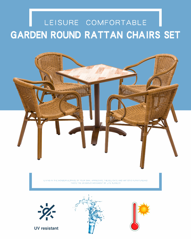 chaises de bistro en bambou