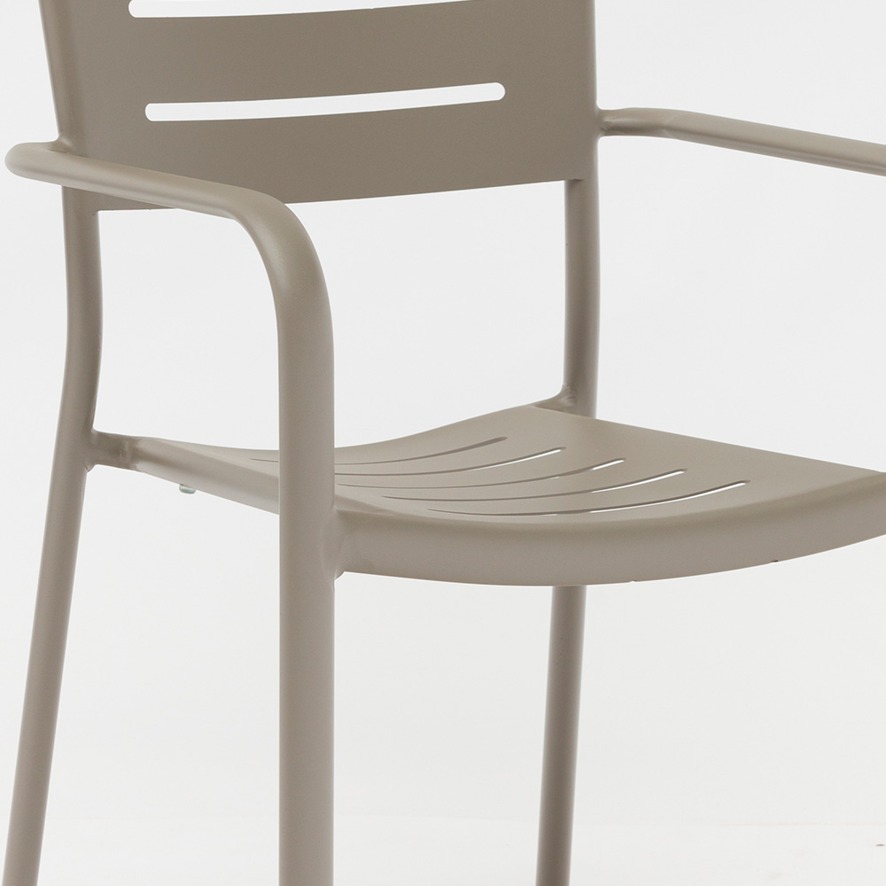 chaises en aluminium de patio extérieur de bistro