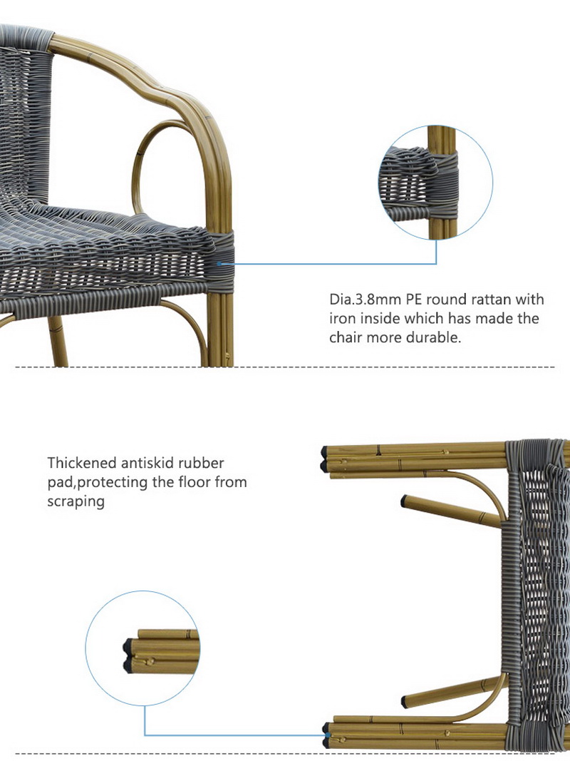 chaise en rotin noir