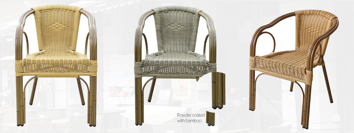 Ensemble de table et de chaises en aluminium pour bistro &agrave; caf&eacute; en rotin de jardin 