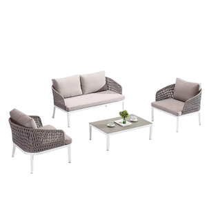 Sofa sectionnel en sofa de sofa sectionnel en métal de patio extérieur petit