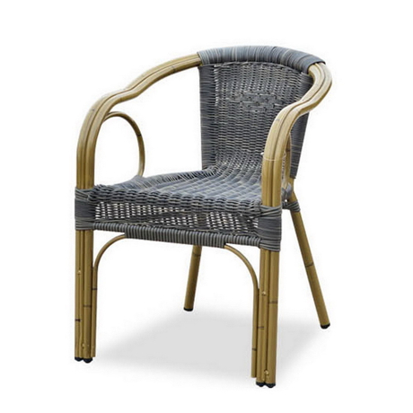 Chaises de salle à manger extérieures modernes en rotin noir à vendre